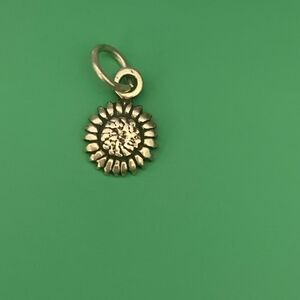 Sunflower Small Sterling Silver Jewelry Charm #garden #flower